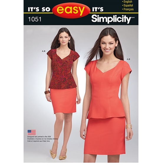 Simplicity 1051A snitmønster