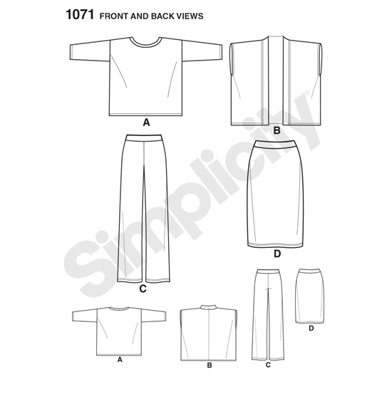 Simplicity 1071AA snitmønster