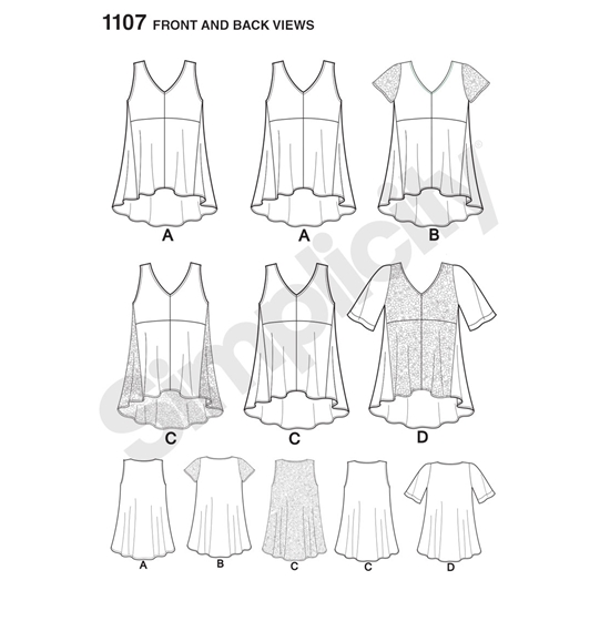 Simplicity 1107A snitmønster