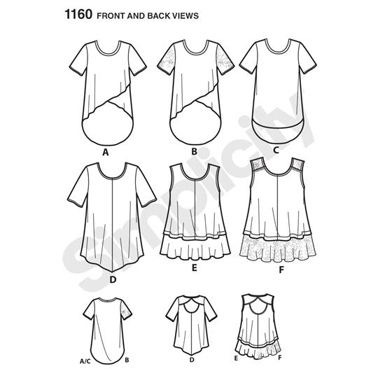 Simplicity 1160A snitmønster