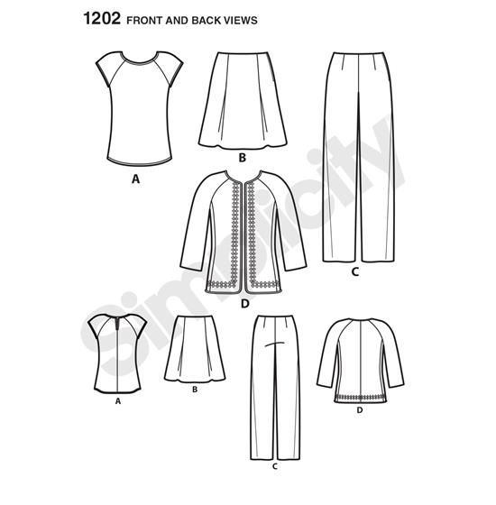 Simplicity 1202U5 snitmønster