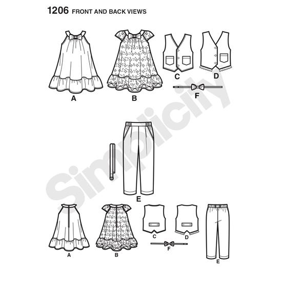 Simplicity 1206A snitmønster