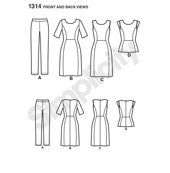 Simplicity 1314R5 snitmønster