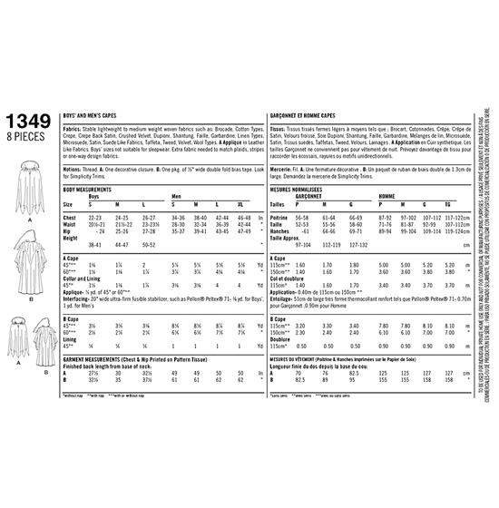 Simplicity 1349A snitmønster