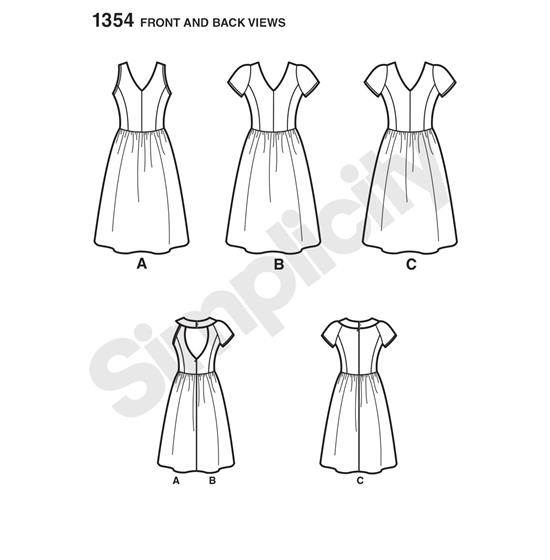 Simplicity 1354AA snitmønster