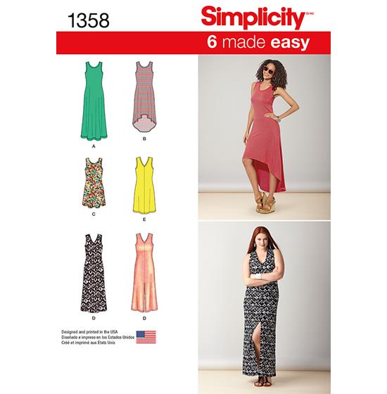 Simplicity 1358A snitmønster