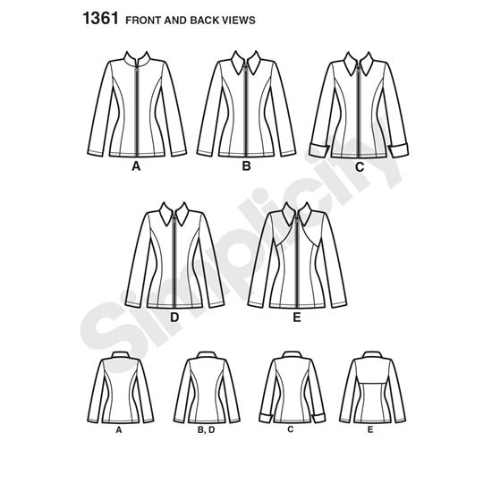 Simplicity 1361P5 snitmønster