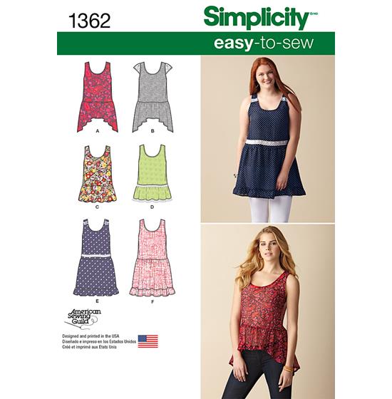 Simplicity 1362A snitmønster