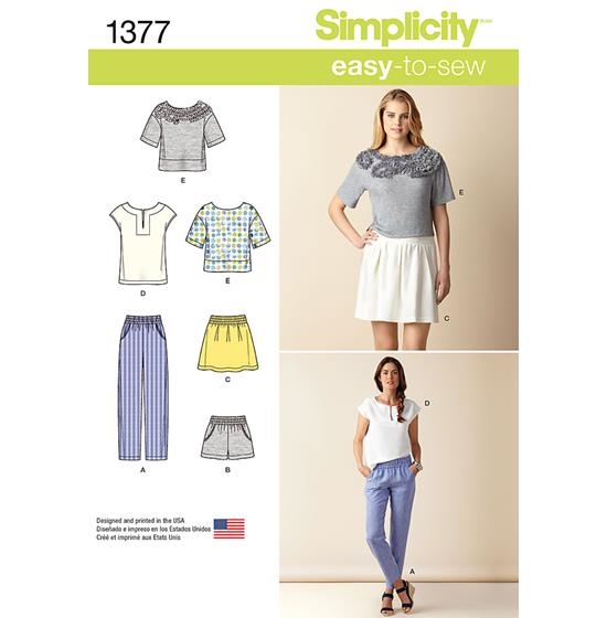 Simplicity 1377H5 snitmønster