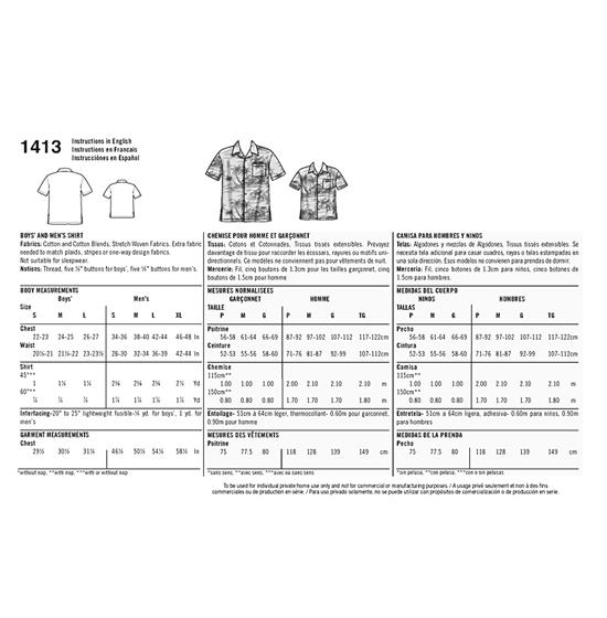 Simplicity 1413A snitmønster