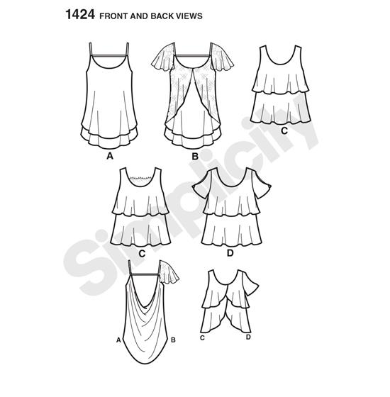 Simplicity 1424D5 snitmønster