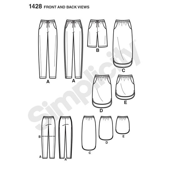 Simplicity 1428H5 snitmønster