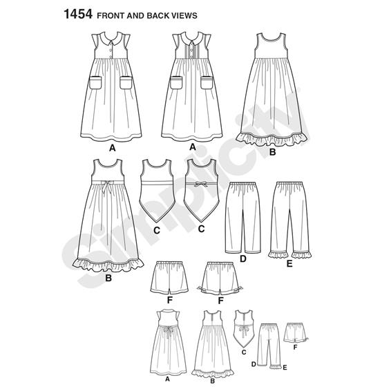 Simplicity 1454A snitmønster