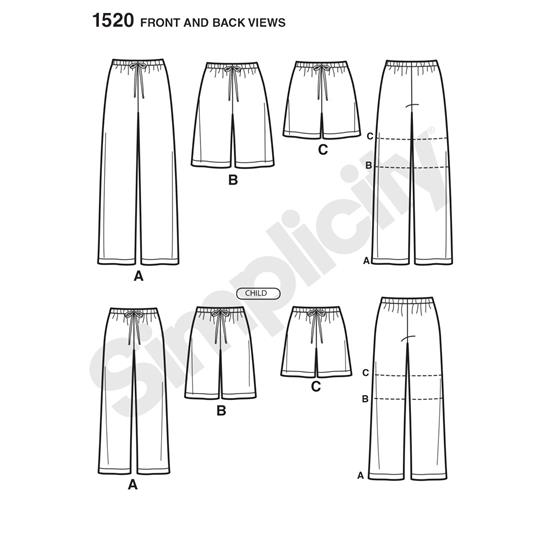 Simplicity 1520A snitmønster