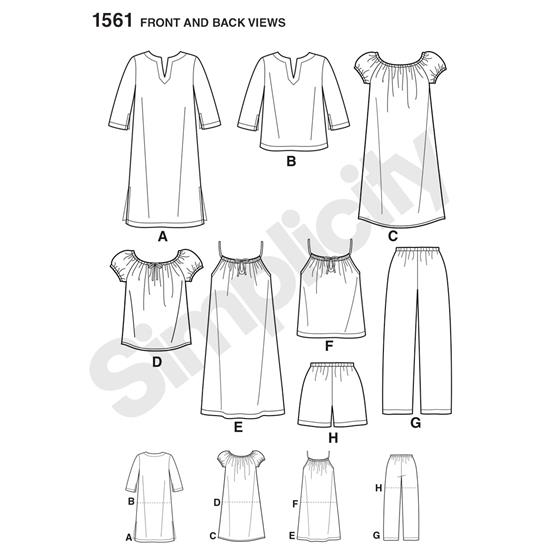 Simplicity 1561AA snitmønster