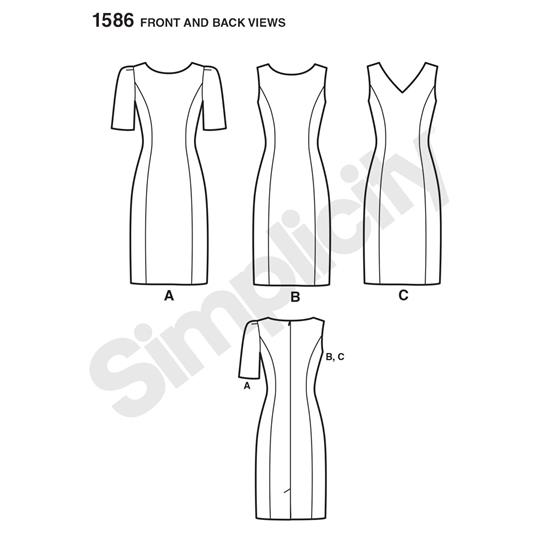 Simplicity 1586BB snitmønster