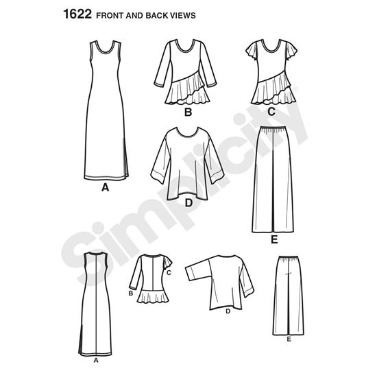 Simplicity 1622AA snitmønster