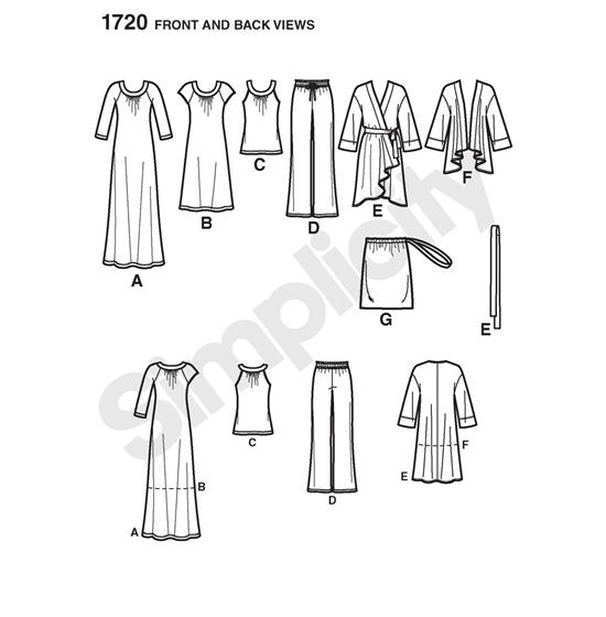 Simplicity 1720A snitmønster