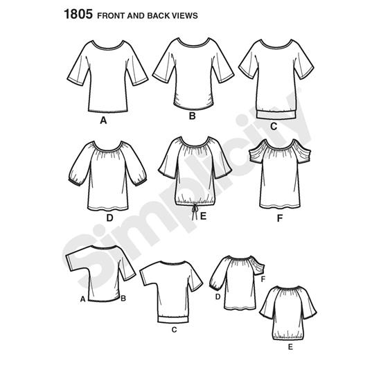 Simplicity 1805A snitmønster