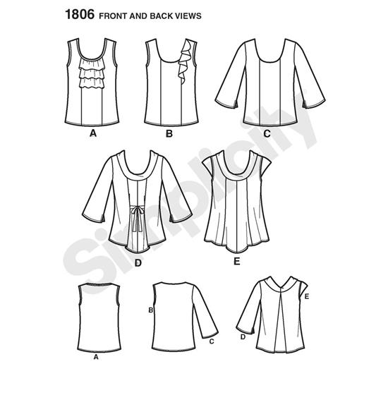 Simplicity 1806U5 snitmønster