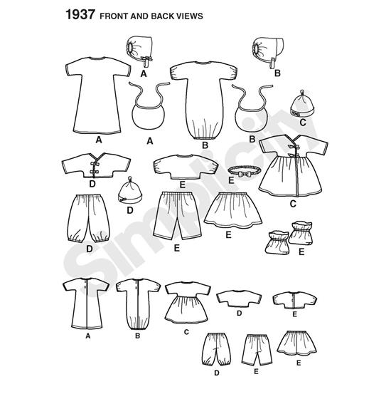 Simplicity 1937OS snitmønster