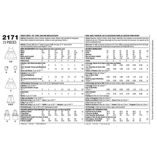 Simplicity 2171A snitmønster