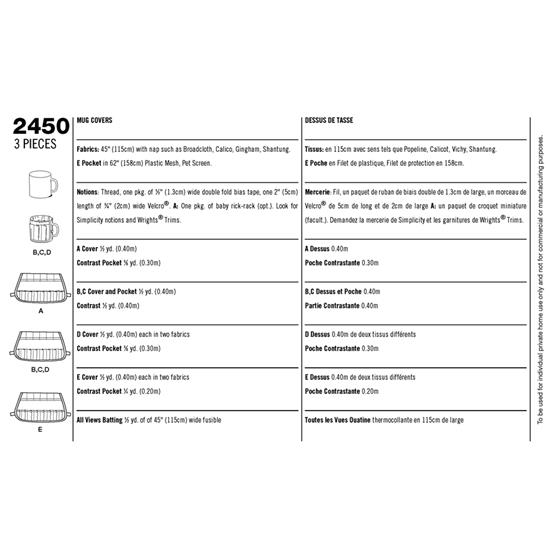 Simplicity 24500 snitmønster