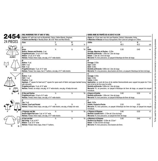 Simplicity 2454A snitmønster