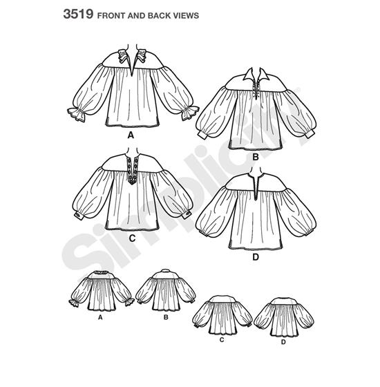 Simplicity 3519A snitmønster