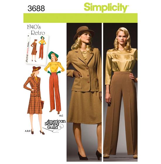 Simplicity 3688AA snitmønster