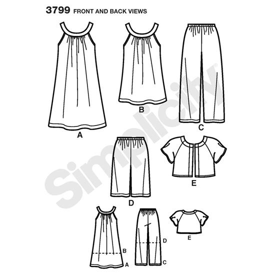 Simplicity 3799AA snitmønster