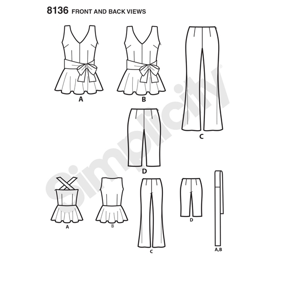 Simplicity 8136U5 snitmønster