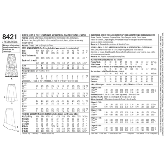 Simplicity 8421U5 snitmønster