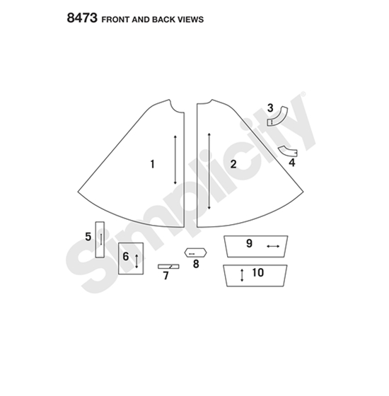Simplicity 8473A snitmønster