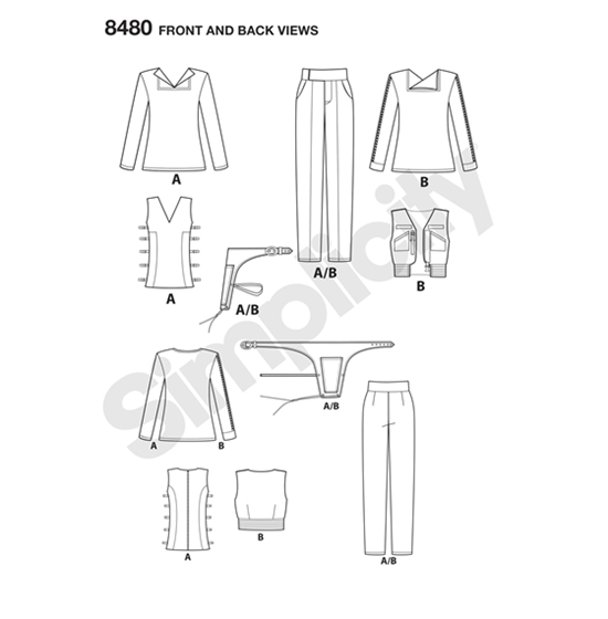 Simplicity 8480U5 snitmønster