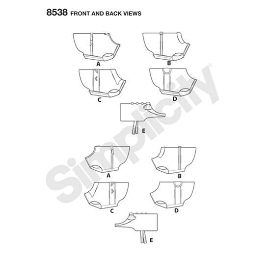Simplicity 8538A snitmønster